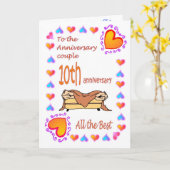 Jubiläumskarte - 10. - Fuß Karte (Gelbe Blume)