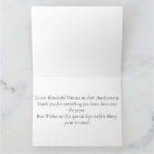 Jubiläumskarte 1957 Chevy Parents Karte (Innenseite)