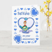 Jubiläumskarte 20. China Karte (Gelbe Blume)