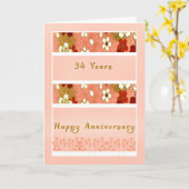 Jubiläumskarte 34. Jubiläum Blume Karte (Gelbe Blume)