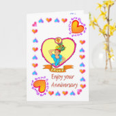 Jubiläumskarte - 4. Frucht Karte (Gelbe Blume)