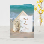 Jubiläumskarte am Strand Karte (Gelbe Blume)