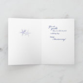 Jubiläumskarte, Blau mit Sternen Karte (Innenseite)