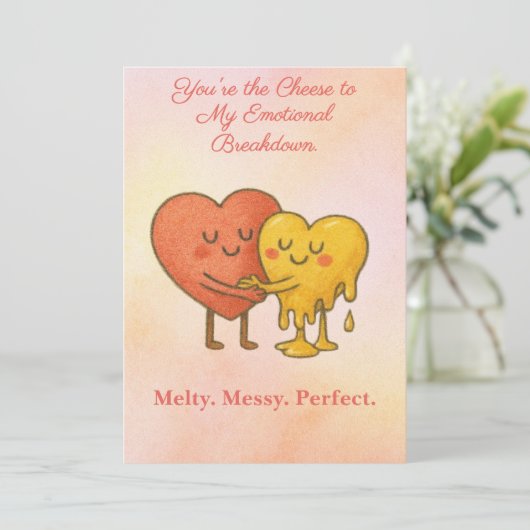 Jubiläumskarte - Du bist mein Käse Karte (Stehend Vorderseite)