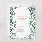 Jubiläumskarte für botanische Elemente Einladung (Rückseite)