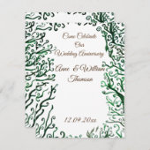Jubiläumskarte für botanische Elemente Einladung (Vorne/Hinten)
