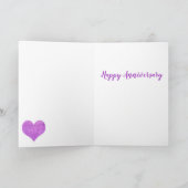 Jubiläumskarte für das Herz Karte (Innenseite)