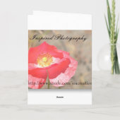 Jubiläumskarte für den rosa Orchideenausdruck Karte (Rückseite)