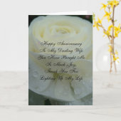 Jubiläumskarte für die weiße Blütendarme-Ehefrau Karte (Gelbe Blume)