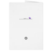 Jubiläumskarte für Ehefrau, Blue Dahlias (Hinten)