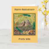 Jubiläumskarte für Ehefrau Lowls Karte (Gelbe Blume)