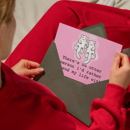 Jubiläumskarte für Ehemann / für Ehefrau - Otter Feiertagskarte