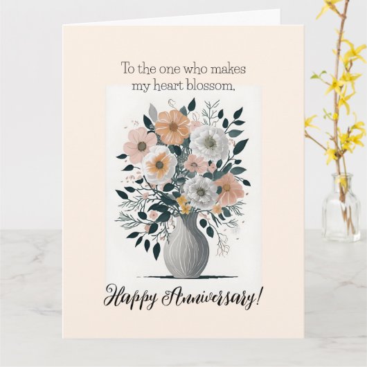 Jubiläumskarte für Elegante Blume blühen Karte (Gelbe Blume)