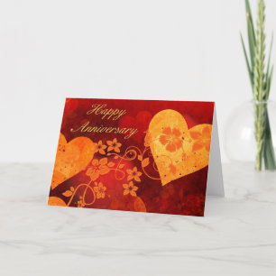 Jubiläumskarte für Herz und Blume Karte