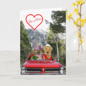 Jubiläumskarte für niedliche Hunde Karte (Gelbe Blume)