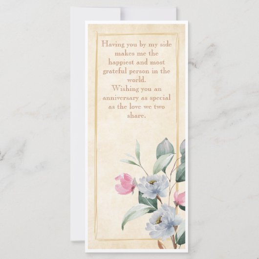 Jubiläumskarte für Pergament und Blütenblätter 4"x (Rückseite)