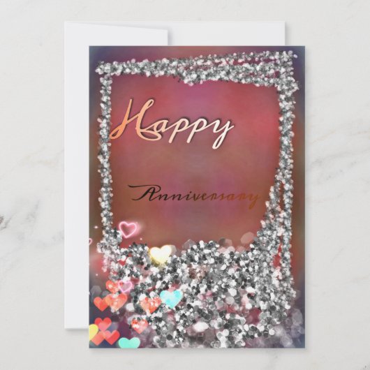 Jubiläumskarte für sie feiertagskarte (Vorderseite)