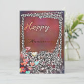 Jubiläumskarte für sie feiertagskarte (Stehend Vorderseite)