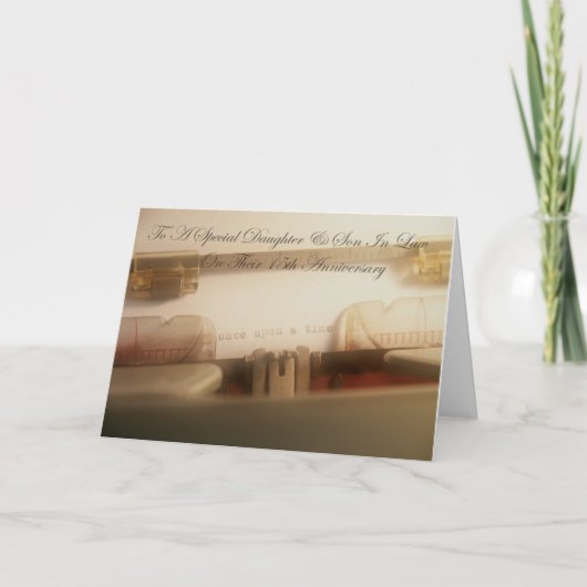 Jubiläumskarte für Tochter und Sohn im Gesetz 15 Karte (Vorderseite)