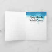 Jubiläumskarte für Watercolor-Mitarbeiter Karte (Innenseite)