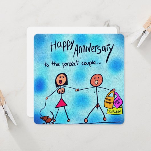 Jubiläumskarte Karte (Vorderseite/Rückseite Beispiel)