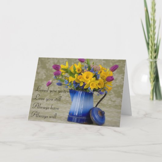 Jubiläumskarte - Liebe gestern Karte (Vorderseite)