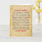 Jubiläumskarte Liebe ist nicht perfekt Karte (Gelbe Blume)