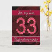 Jubiläumskarte mit Rose und Blätter Karte (Gelbe Blume)