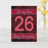 Jubiläumskarte mit Rose und Blätter Karte (Gelbe Blume)