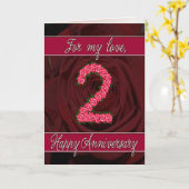 Jubiläumskarte mit Rose und Blätter Karte (Gelbe Blume)