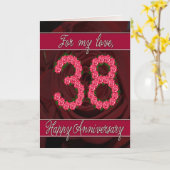 Jubiläumskarte mit Rose und Blätter Karte (Gelbe Blume)