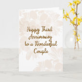 Jubiläumskarte mit Tan-Blume Karte (Gelbe Blume)