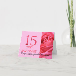 Jubiläumskarte Rosa Rose Karte