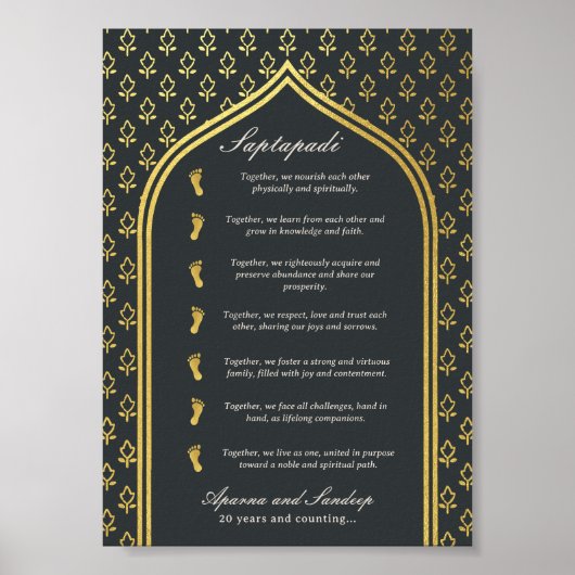 Jubiläumskarte von Saptapadi Poster (Vorne)