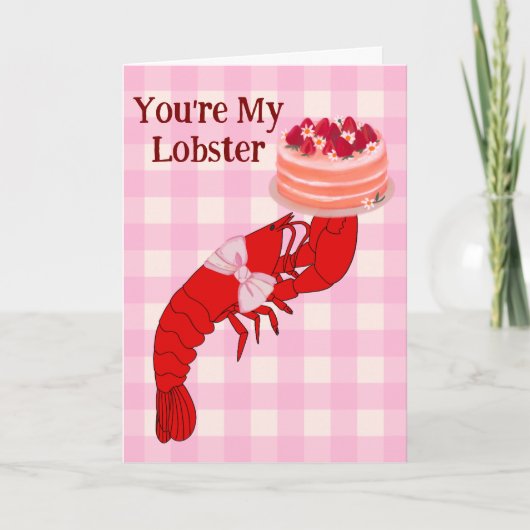 Jubiläumskarte "You're My Lobster" | Ehefrau Karte (Vorderseite)