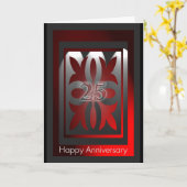 Jubiläumskarten 25 Jahre Rot und Schwarz Karte (Gelbe Blume)