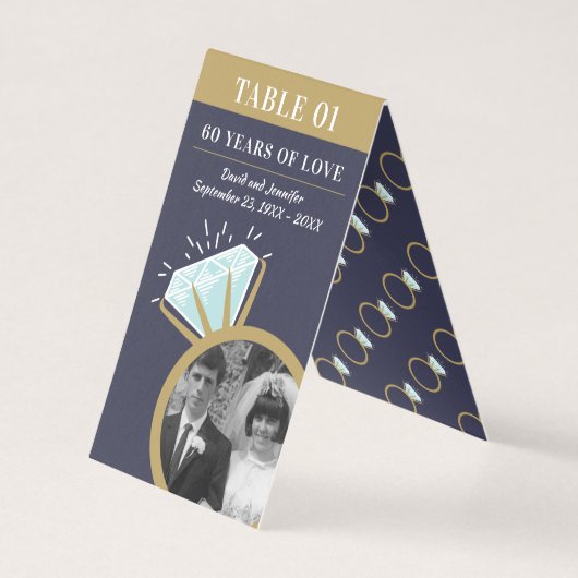 Jubiläumskarten für Party-Diamantring (Vorderseite)