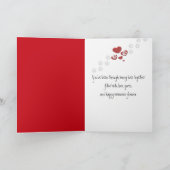 Jubiläumskatze mit gefährlichem Herzen Karte (Innenseite)