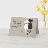 Jubiläumskatzen in der Liebe Karte (Gelbe Blume)