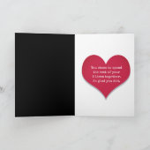 Jubiläumskatzen mit Herz auf Zaun Karte (Innenseite)