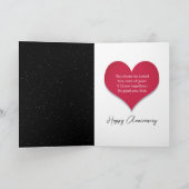 Jubiläumskatzen mit Herz auf Zaun Karte (Innenseite)