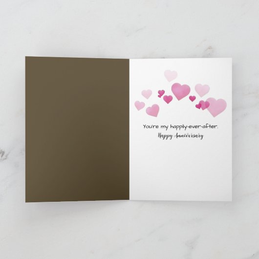 JubiläumsKatzen umarmt Karte (Innenseite)