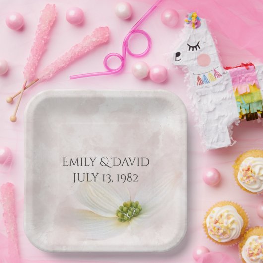 Jubiläumskosmos-Blume Pappteller (Party)