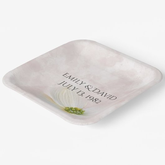 Jubiläumskosmos-Blume Pappteller (Gewinkelt)