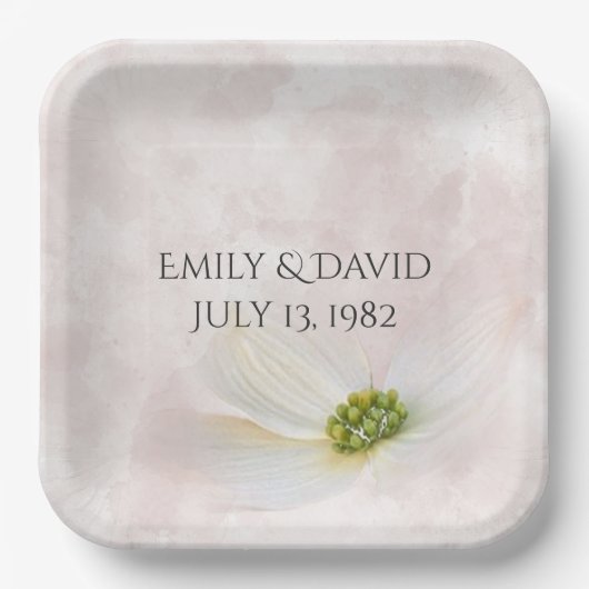 Jubiläumskosmos-Blume Pappteller (Vorderseite)