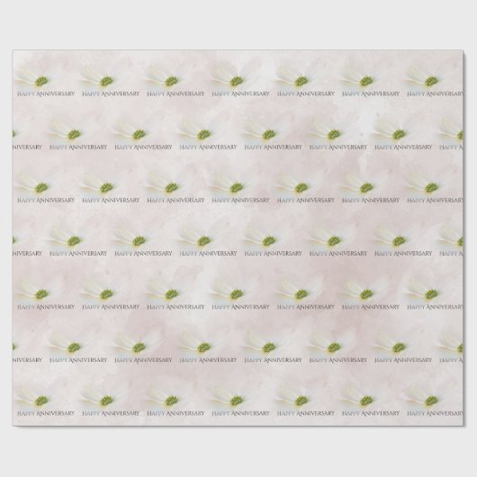 Jubiläumskosmos in Rosa Geschenkpapier (Flach)