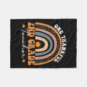 Jubiläumslehrer Groovy Erntedank Rai Fleecedecke (Vorderseite (Horizontal))