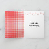 Jubiläumsmädchen mit Sprechblase Karte (Innenseite)