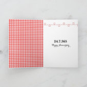 Jubiläumsmädchen mit Sprechblase Karte (Innenseite)