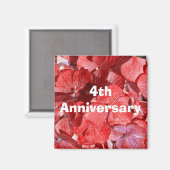 Jubiläumsmagnet mit Hydrangas Magnet (Vorderseite/Rückseite)